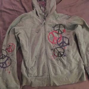 Grey peace hoodie